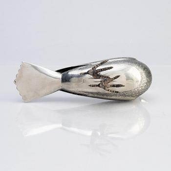 A Persian silver pigeon, the Qajar dynasty (1789–1925).