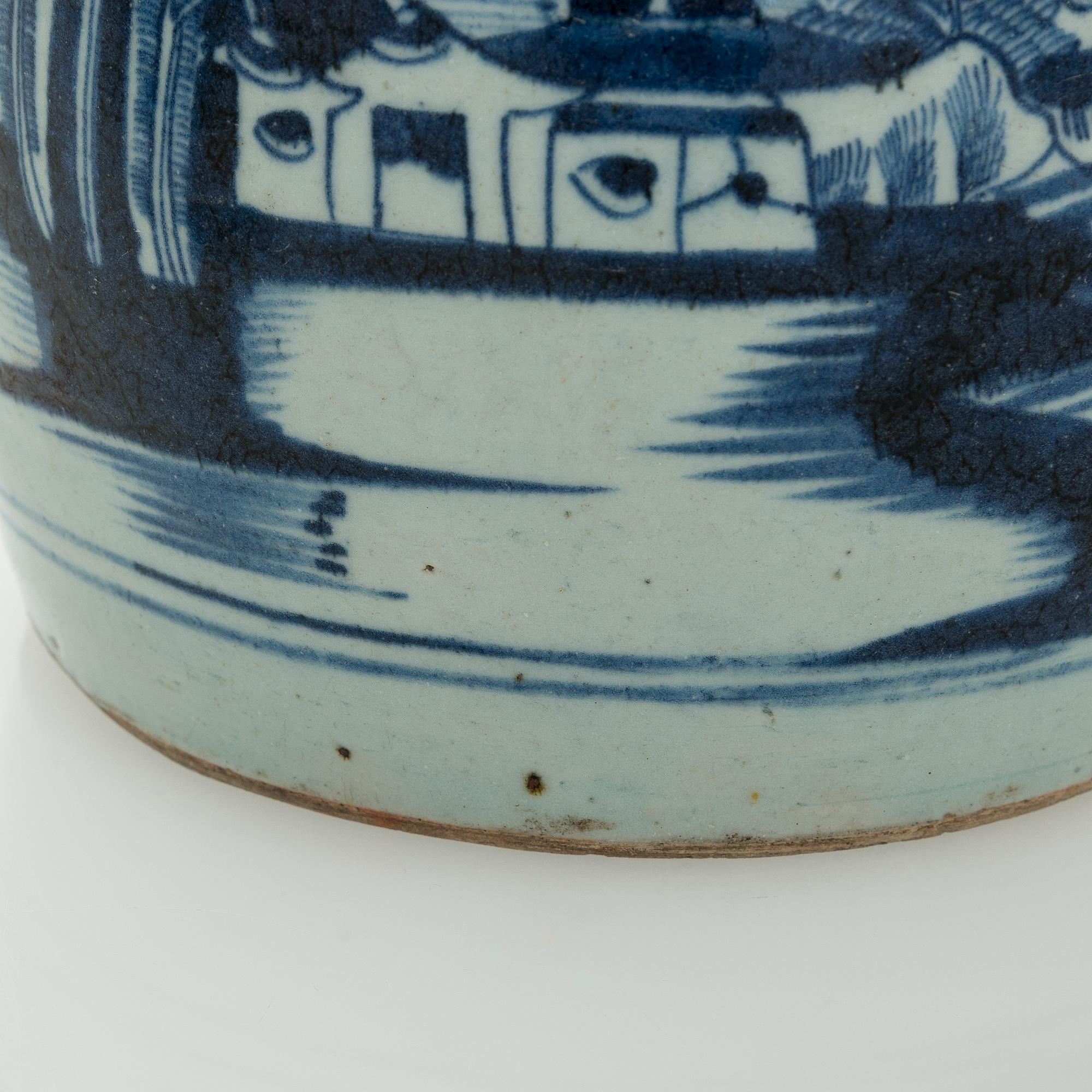 Bojaner, 2 stycken, porslin, Kina, 1800-tal.