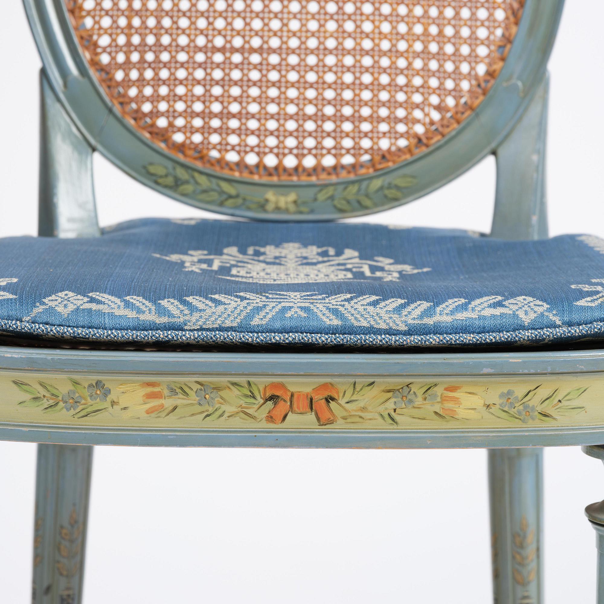 Carl Malmsten, a set of six Swedish Grace chairs, cabinetmaker Albin Johansson, Stockholm, for Villa Kvikkjokk, 1927.