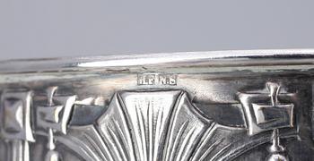 PRAKTPOKAL, jugend, nysilver, 1900-talets början stämplad, H.F.