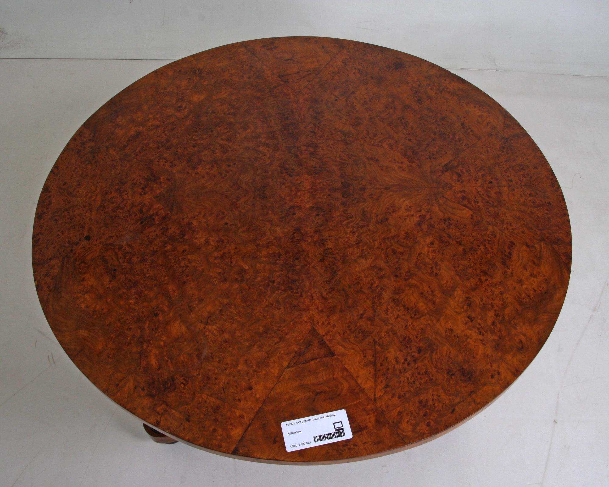 SOFFBORD, empirestil, 1800-tal.