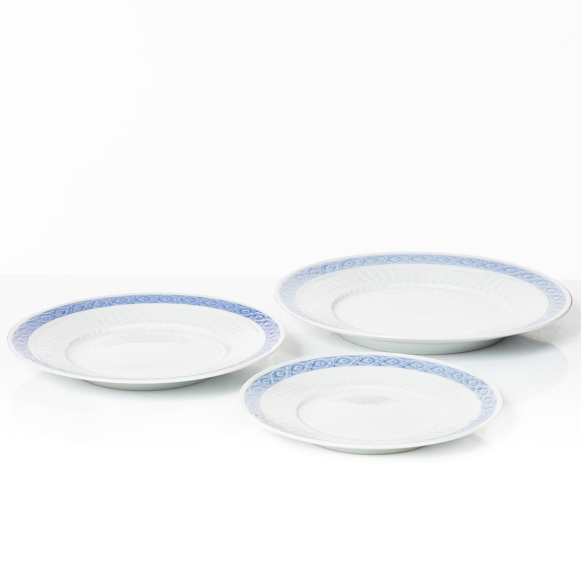 Royal Copenhagen, mat- och kaffeservis, 62 delar, porslin, "Blå Vifte", Danmark.