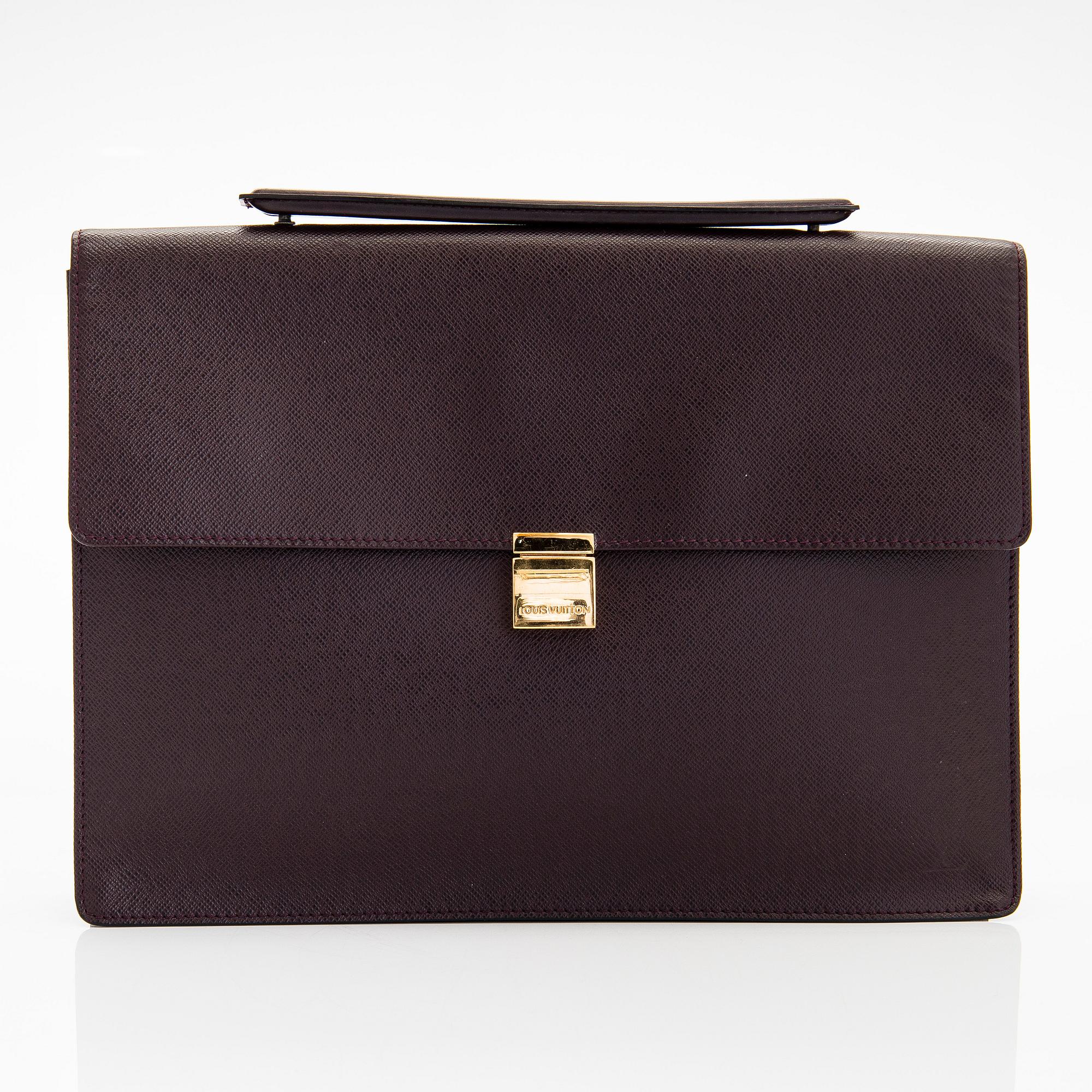 Louis Vuitton, a Taiga leather 'Porte-Document Angara', briefcase.