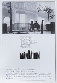 A vintage movie poster, 'Manhattan', 1979.