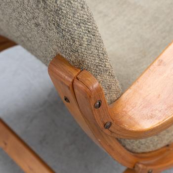 A pair of birch tree easy chairs. Mid 20th century.