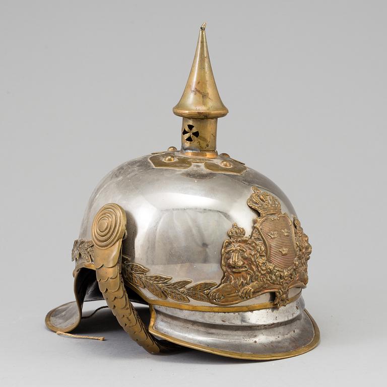 A Swedish Royal cavalry helmet  m/1879-1900-1928, early 20th century.