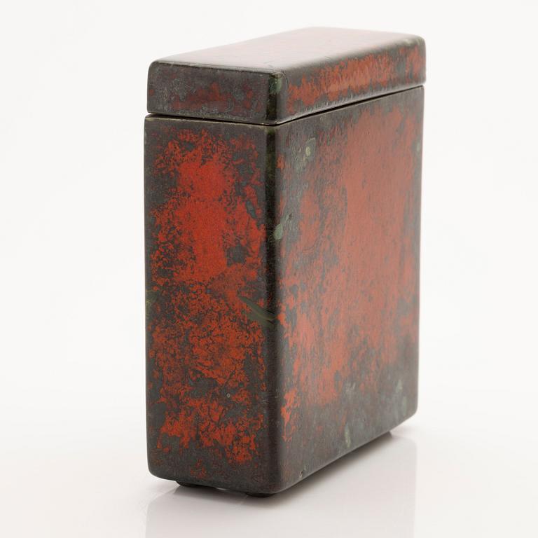 Hans Hedberg, Lidded jar, high-fired faience, Biot.
