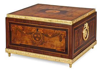 800. A Swedish Royal Gustavian Medaillier by the cabinet-maker Georg Haupt, signed and dated 1780.