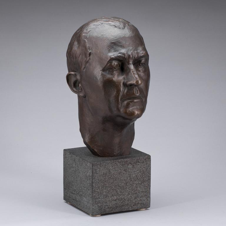 OSCAR JOHANNESSON, brons, signerad, gjutarstämplad Herman Bergman.