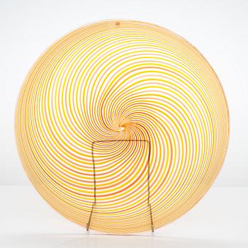 Kerttu Nurminen, vas och fat, "Palazzo", filigranglas, signerad Kerttu Nurminen Nuutajärvi.