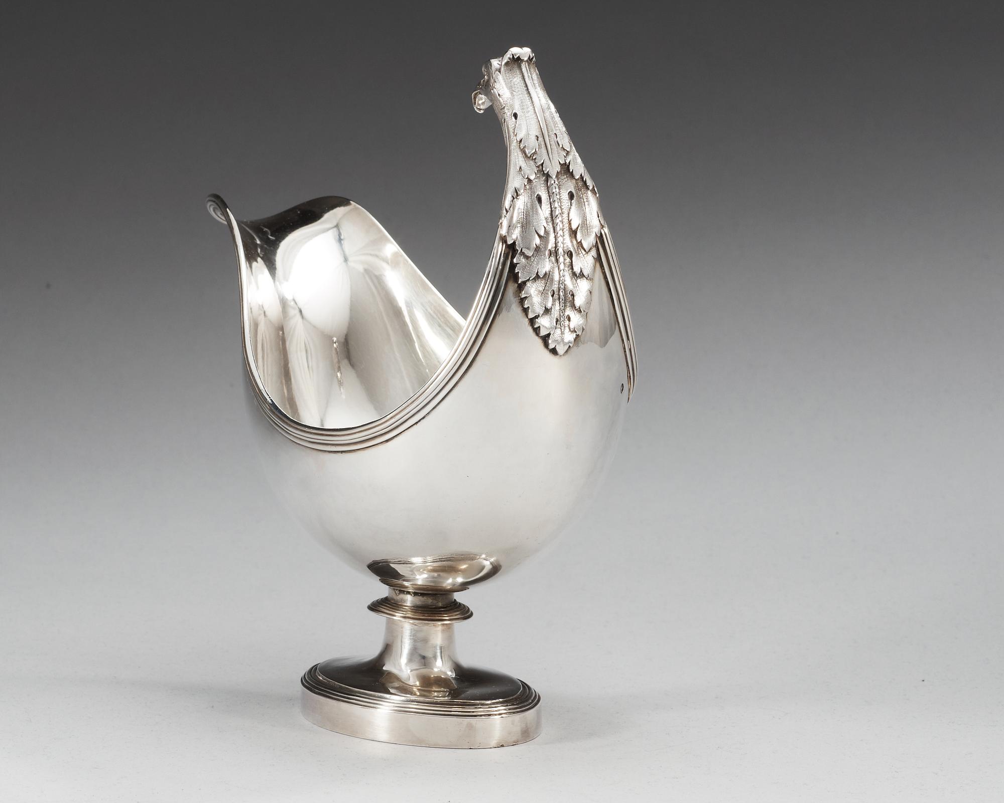 A French early 19th century sauce-boat, makers mark of Jean-Baptiste Potot, Paris.