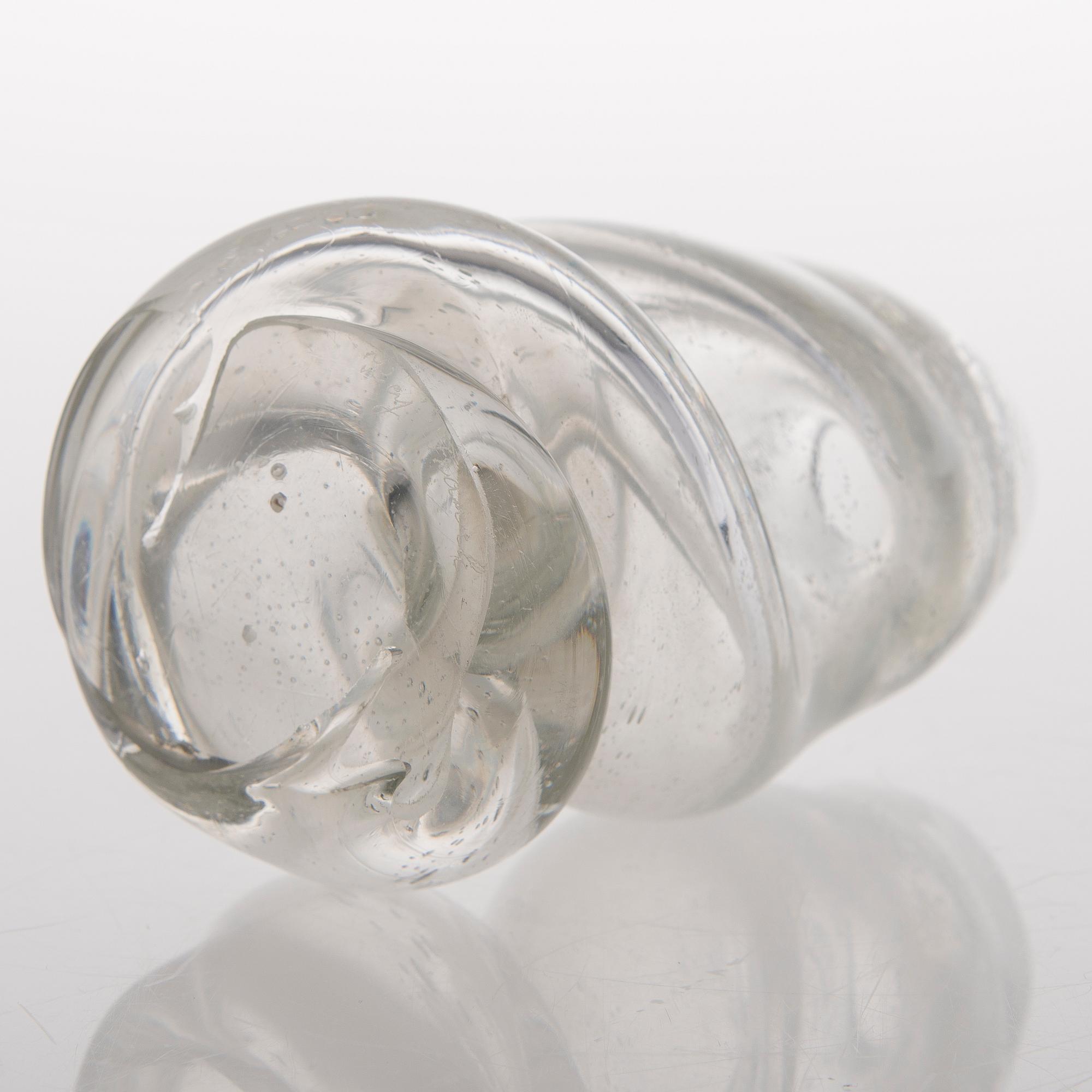 KAJ FRANCK, maljakko, lasia, signeerattu K. Franck - Iittala.