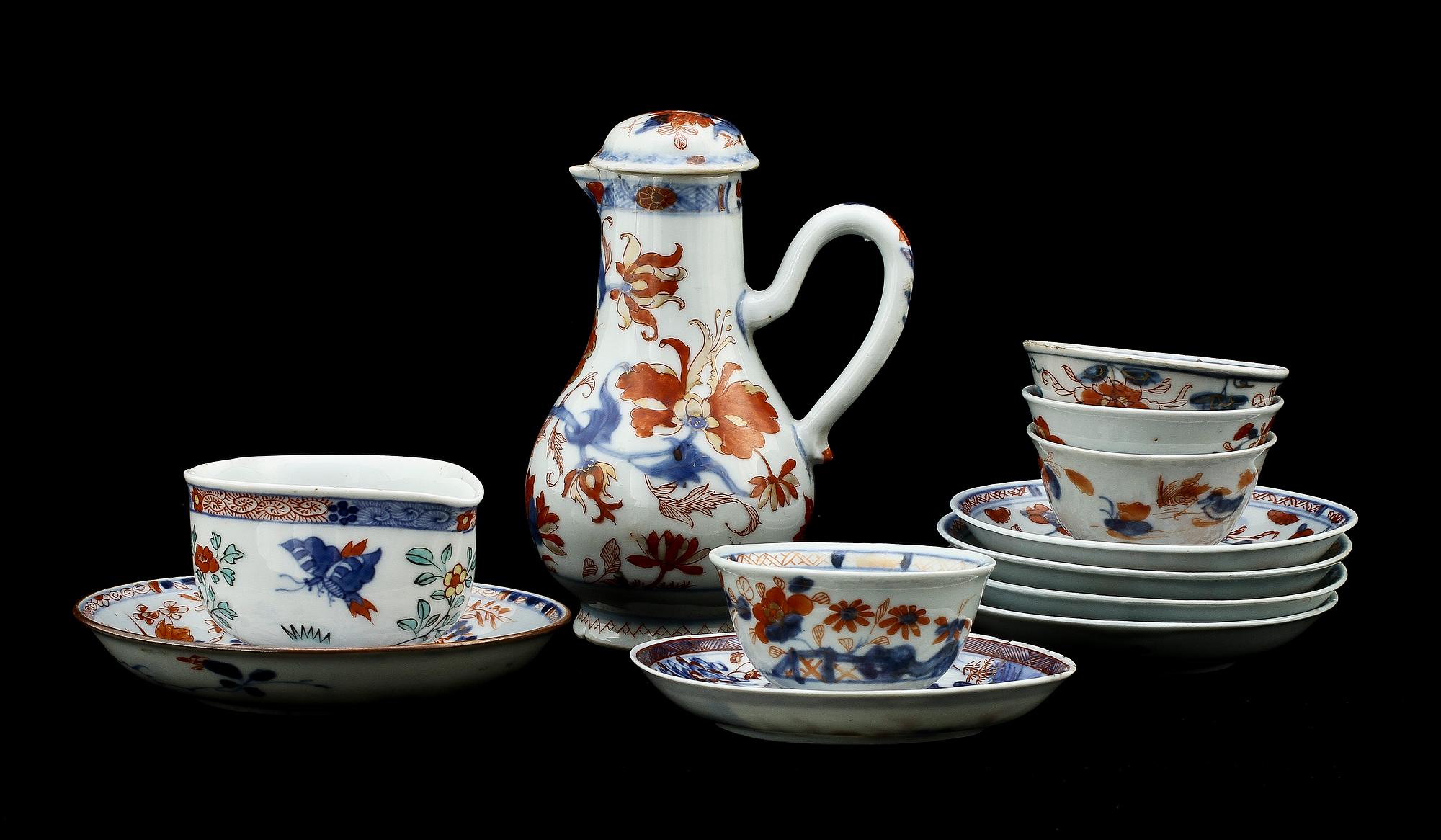 SERVISDELAR, 12 st, porslin, Kina, 1800/1900-tal.