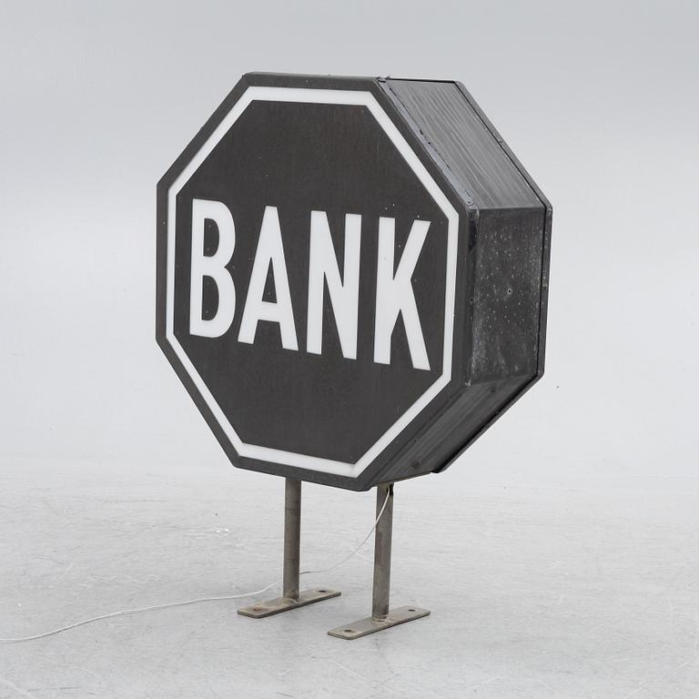 Neon sign, "Bank", second half of the 20th century.