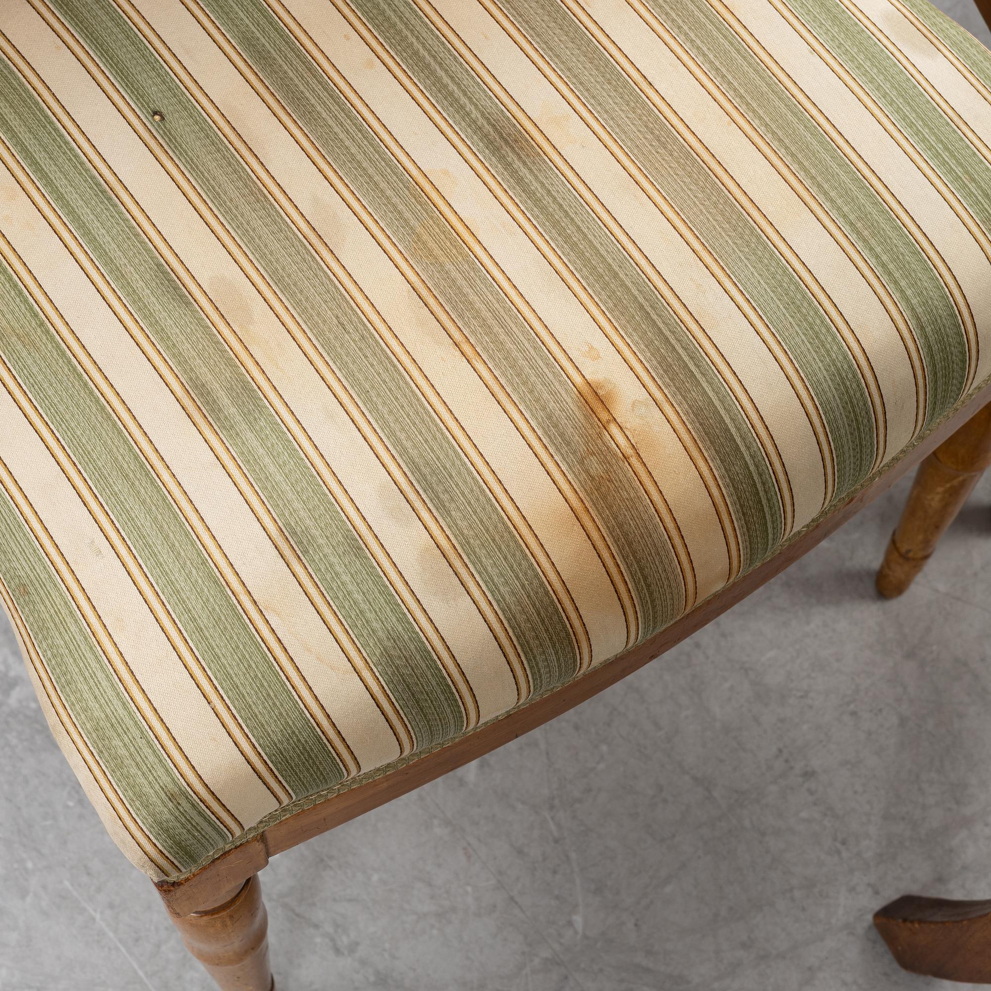 Chairs, 10 + 2 pcs, Empire. 19th century.