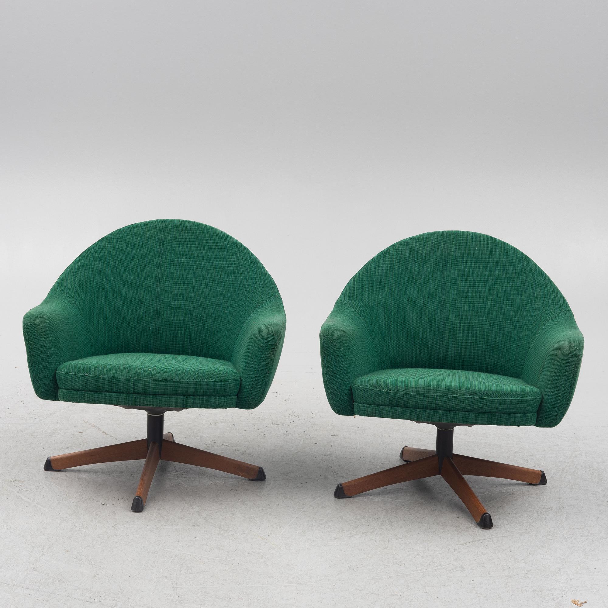 Armchairs, a pair, third quarter of the 20th century.