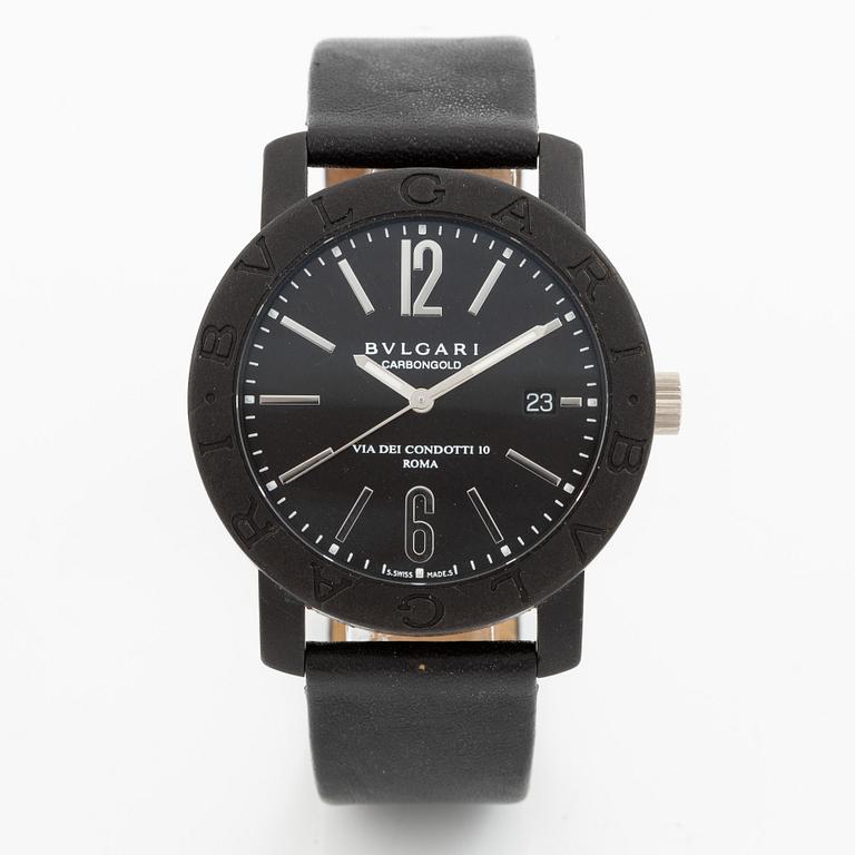 Bulgari, Bvlgari, Carbongold, "Via Dei Condotti 10, Roma", wristwatch, 40 mm.