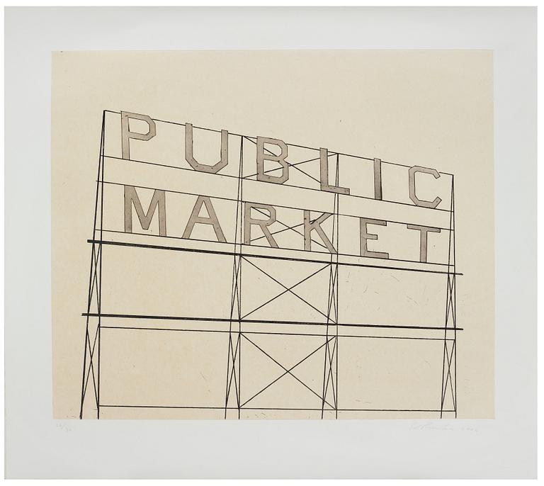 Ed Ruscha, "Public Market".