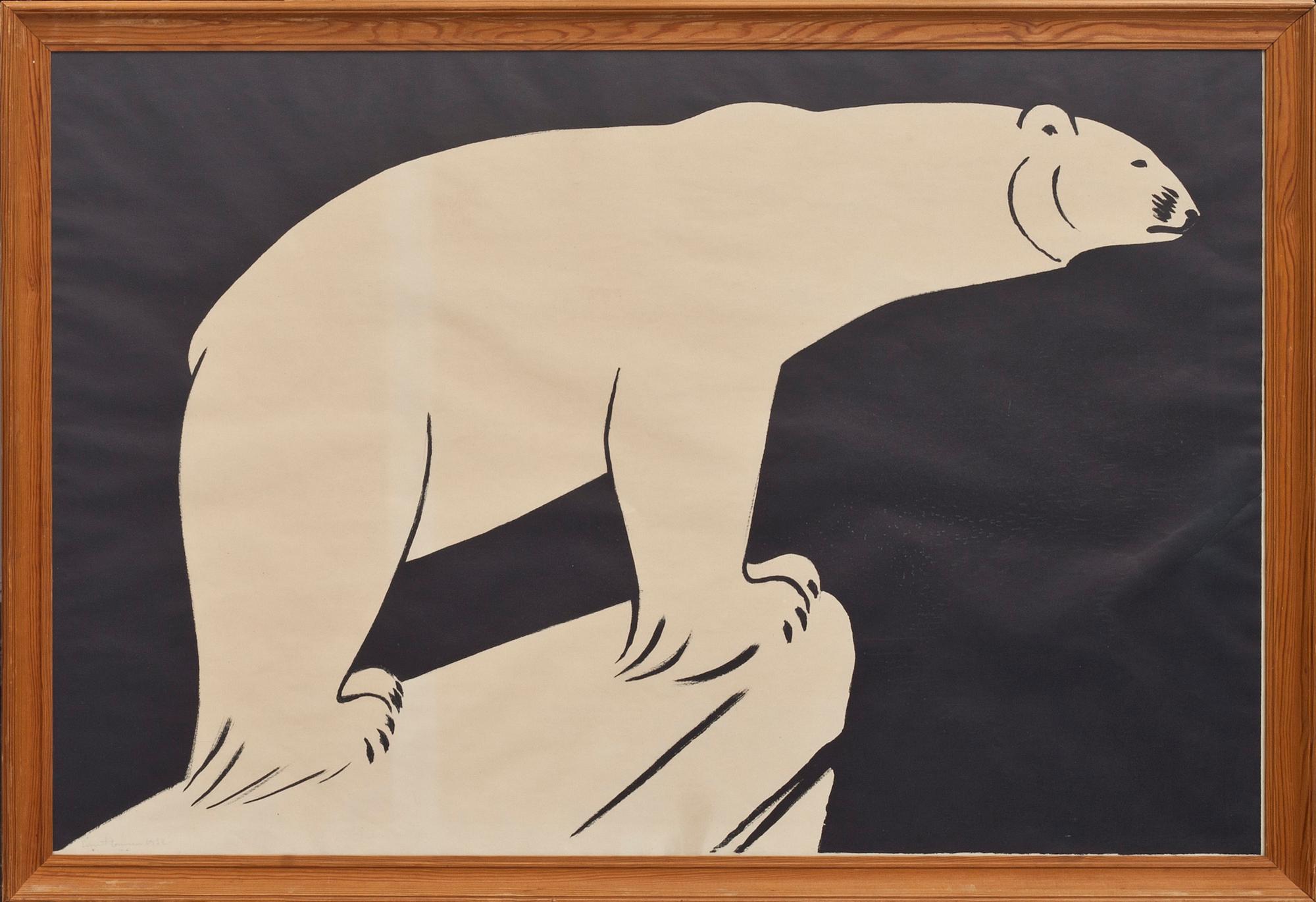 EINER HANSEN, litografiskt tryck, signerad och daterad 1932.