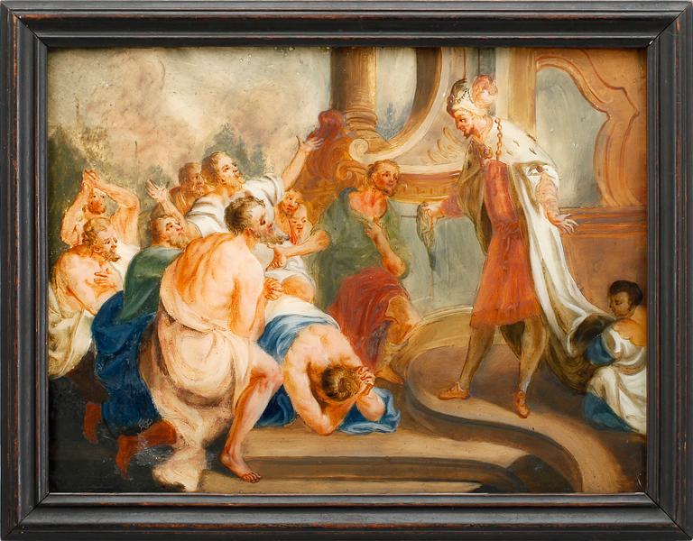 GLASMÅLNING, omkring år 1800.