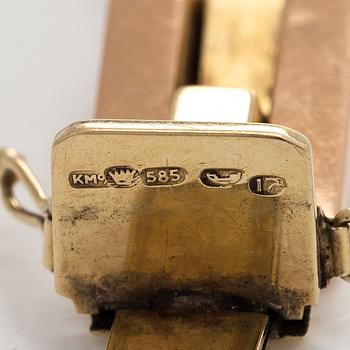 Armband, 14K tvåfärgers guld.