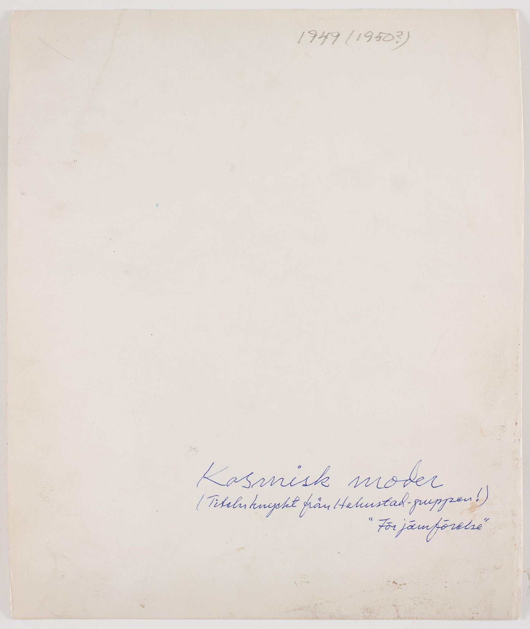 CO Hultén, "Kosmisk moder- för jämförelse".