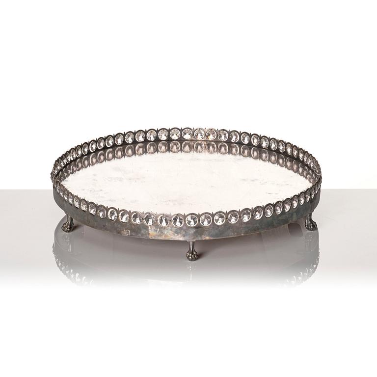 Spegelplatå, av Carl Henrik Brolin (1765-1832, burskap i Stockholm 1801), Sengustaviansk.