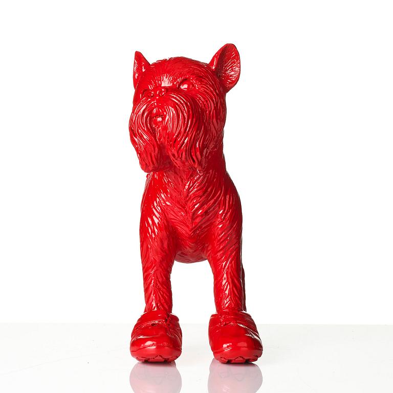 William Sweetlove, "Cloned Griffon Bruxellois with pet bottle"(Red).
