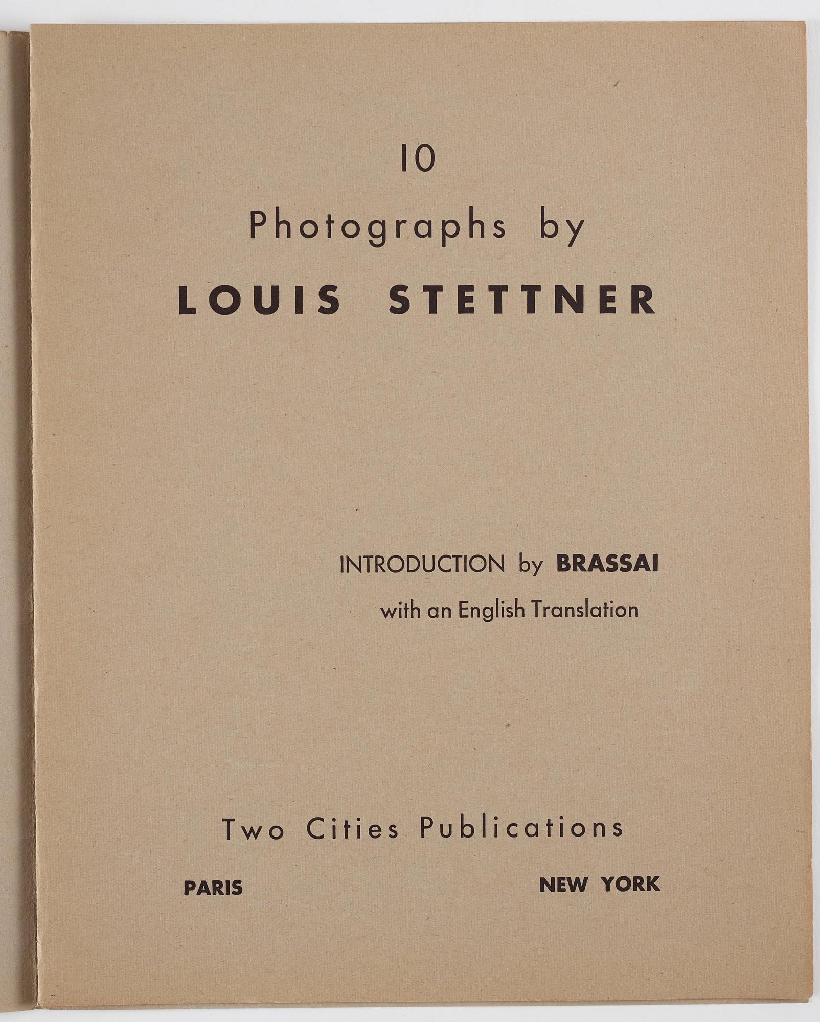 Louis Stettner, Portfolio "10 Photographs by Louis Stettner", 1949.