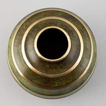 A bronze art déco vase from Svenska Metallverken, 1920's-30's.