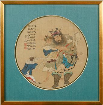 OKÄND KONSTNÄR, 2 st, gouacher, Kina/Japan, 1800-/1900-tal.