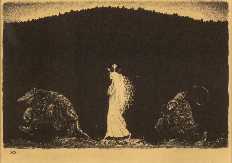 JOHN BAUER, litografier, 1915,  10 st.