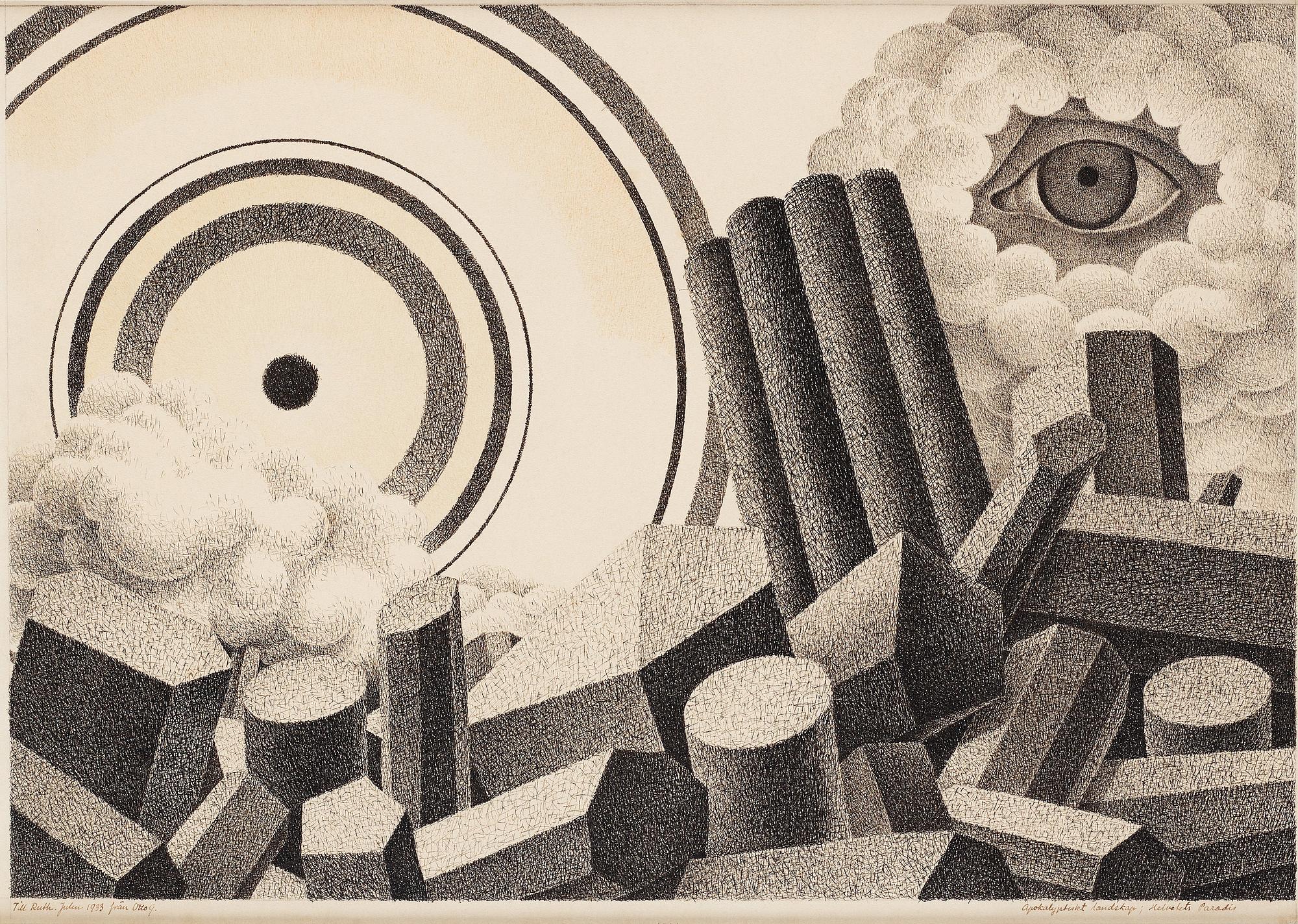Otto G Carlsund, "Apocaplyptic landscape".