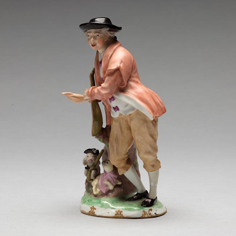 A 'Vienna' figure of a fiddler, 20th Century.