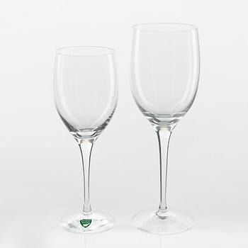 A 57-piece glass service, Orrefors, Sweden, later part of the 20th century.