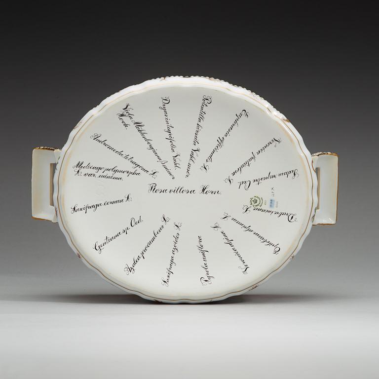 GLASSKÖLJARE, porslin. "Flora Dancia", Royal Copenhagen, Danmark, 1900-tal.