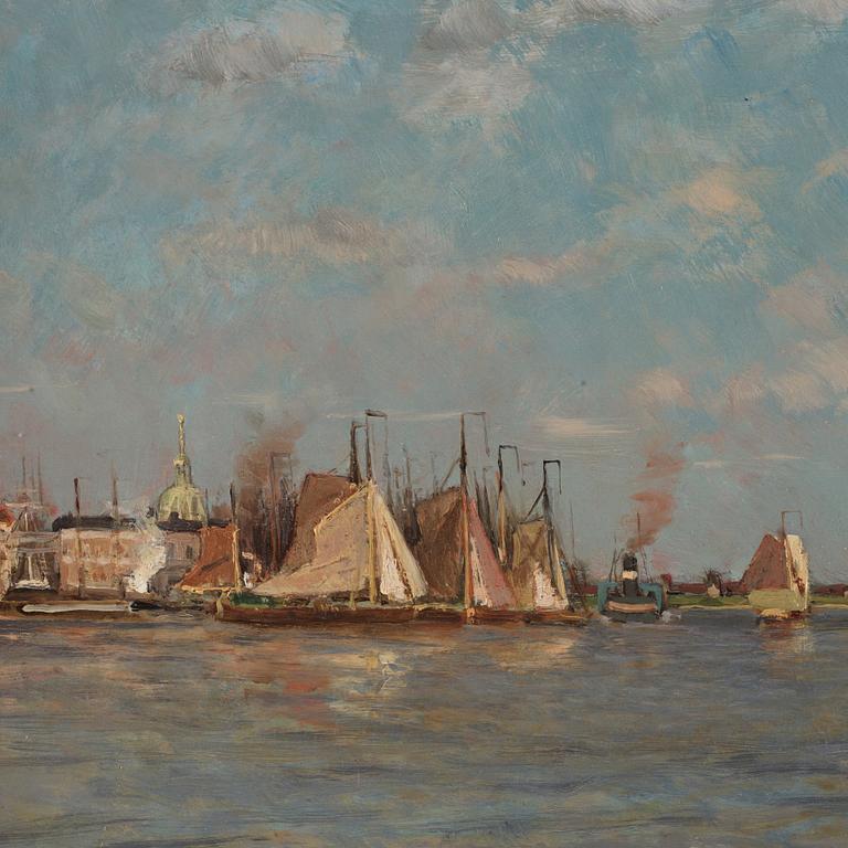 Carl Skånberg, "Fiskeskutor, Holland" (Fishing boats, Holland).