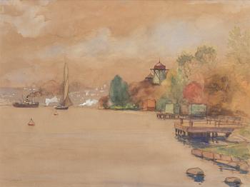 Louis Sparre, View towards Waldemarsudde with Södermalm in the background (Stockholm).