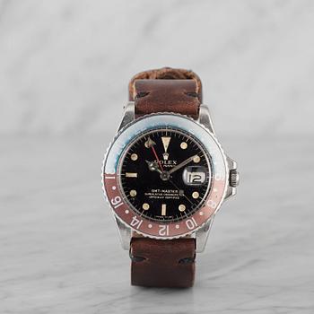 126. ROLEX, Oyster Perpetual, GMT-Master (SWISS-T), Chronometer, "Gilt dial", wristwatch, 40 mm,