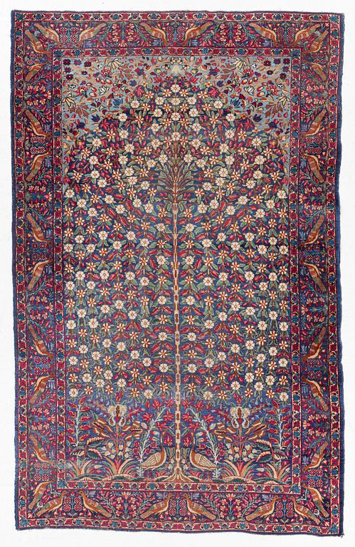 Rug, figural, "Tree of Life", semi-antique, 220x140 cm.