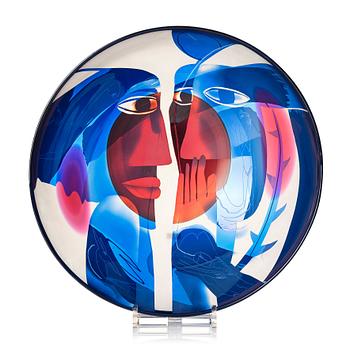 19. Ann Wolff, an engraved and cut glass bowl, 1987, likely own studio.