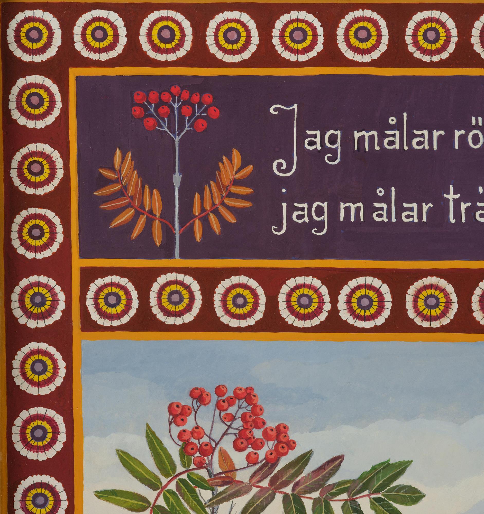 Stina Sunesson, "Jag målar rönnbär" (I paint rowan berries).