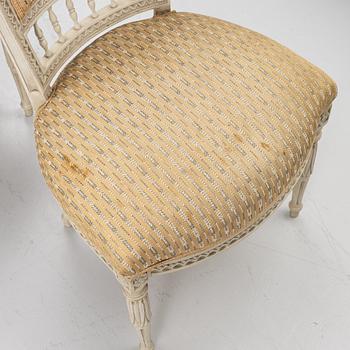A set of four late Gustavian chairs by J. E. Höglander (master in Stockholm 1777-1813).