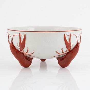 Alf Wallander, a ceramic crayfish bowl, Rörstrand, early 20th Century.