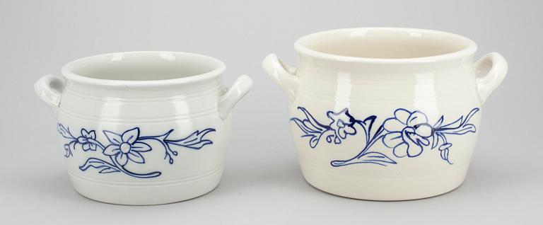 SMÖRBYTTOR, 2 st, fajans, Arabia 1932-49.