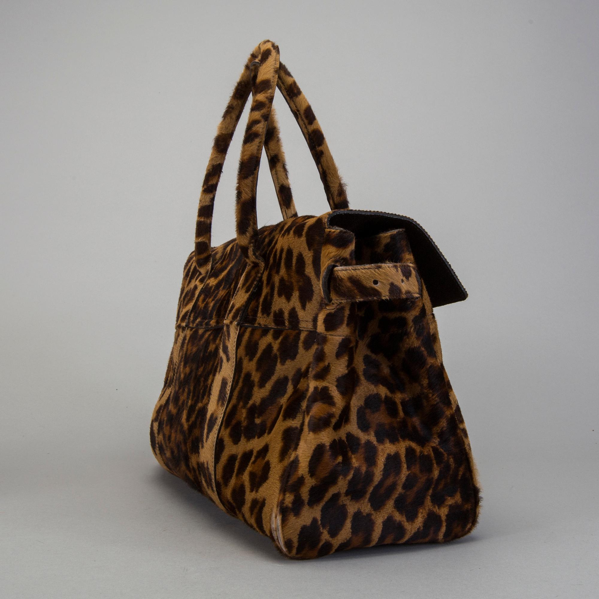 A Mulberry 'Bayswater' leopard imitation calf leather hand bag.