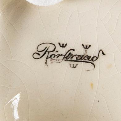 KANDELABRAR, ett par jugend, "Daldansen" Rörstrand tidigt 1900-tal flintgods.