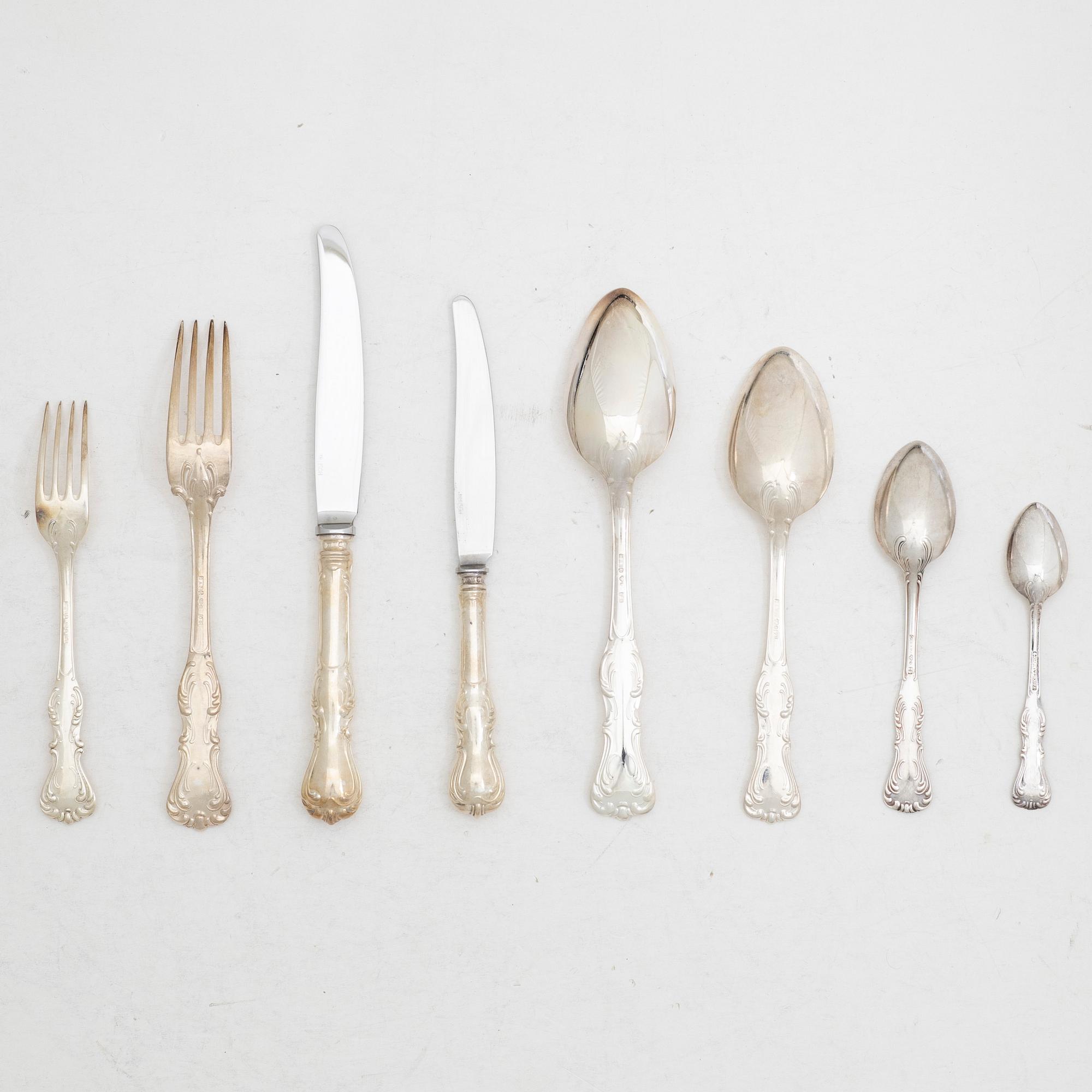 A Swedish silver cutlery set, 'Prins Albert', GAB, Eskilstuna ( 59 pieces).