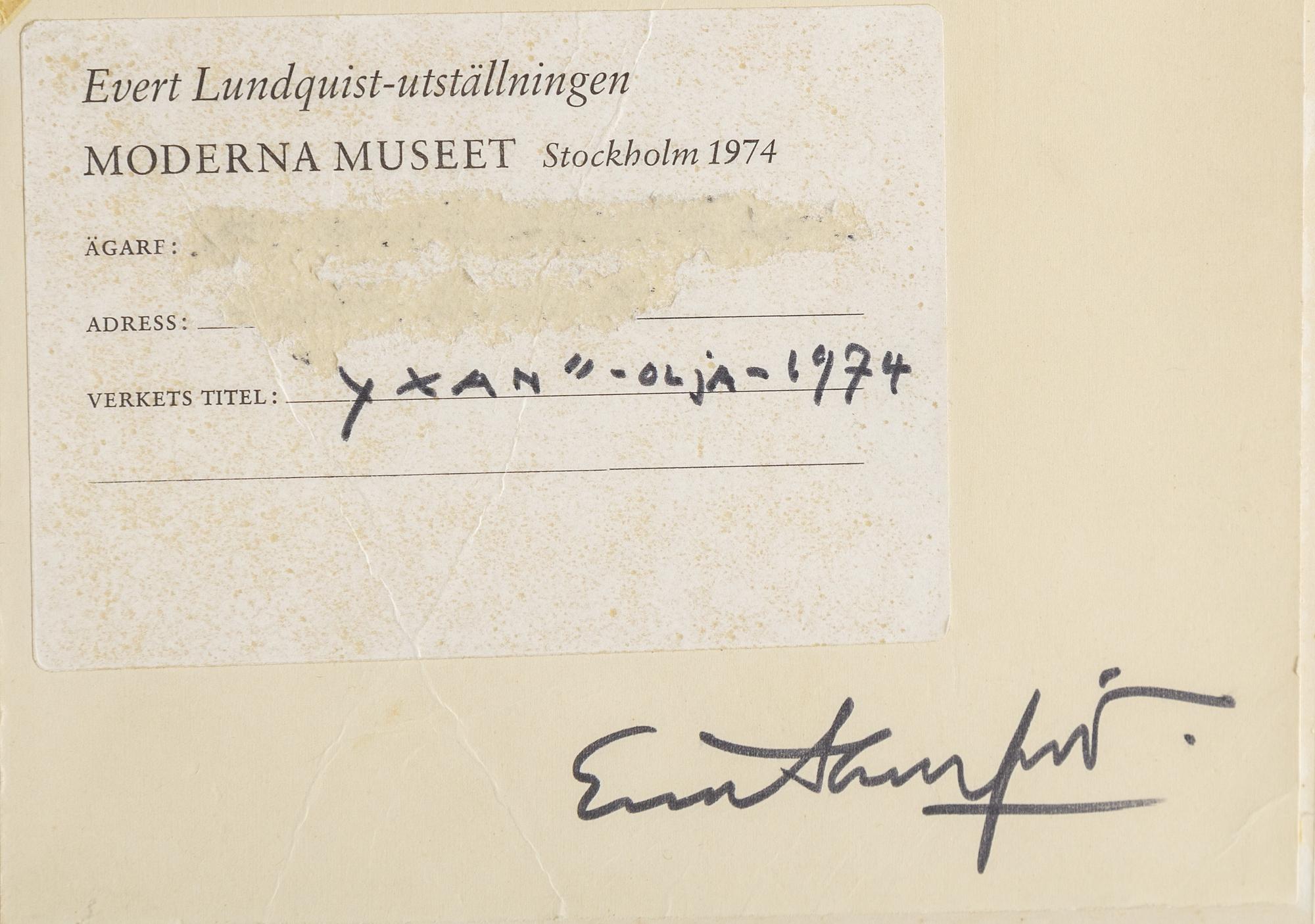 Evert Lundquist, "Yxan".