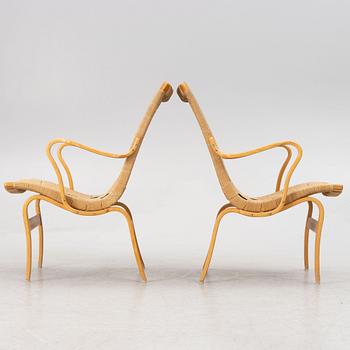 Bruno Mathsson, a pair of 'Eva', armchairs, Karl Mathsson, 1976.